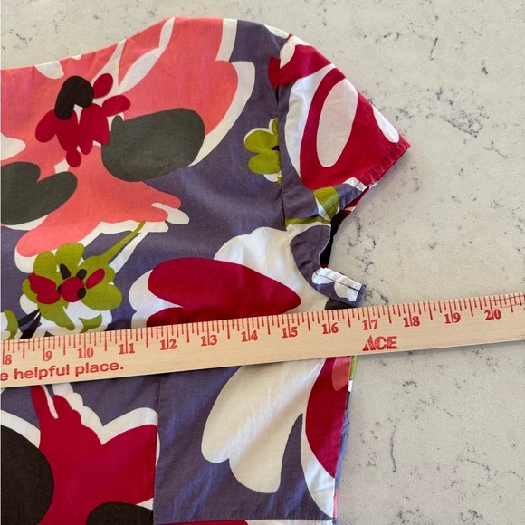 Boden Multicolored Floral 100% Cotton Lined Dress Women’s Sz 6 - Picture 10 of 11